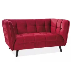 Sofa CASTELLO 2 VELVET burgundy